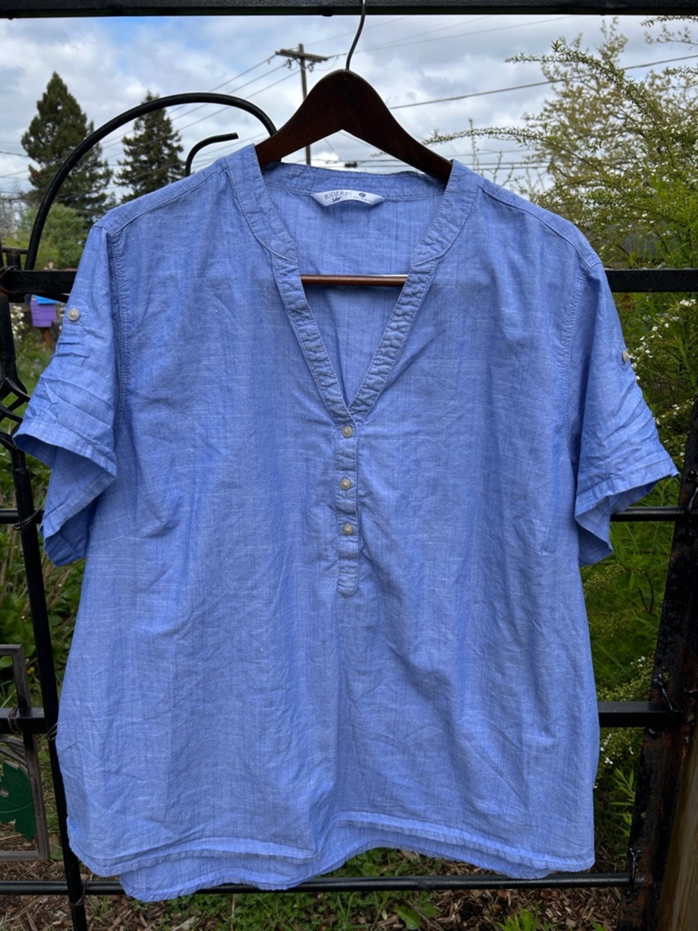 Riders by Lee short sleeve chambray shirt size 2X